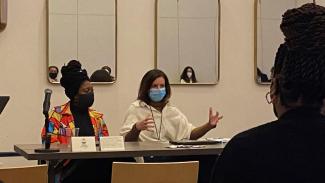 Sha'Mira Covington and Chera Jo Watts present on Hood Feminism at SHC 2022 in Memphis